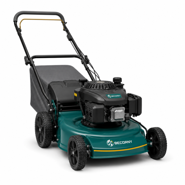 Becorny W21 21-Inch Walk-Behind Lawn Mower, Gas Powered, Steel Deck
